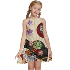 Orient Charm Kids  Halter Collar Waist Tie Chiffon Dress