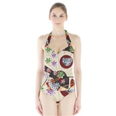 Orient Charm  Halter Swimsuit