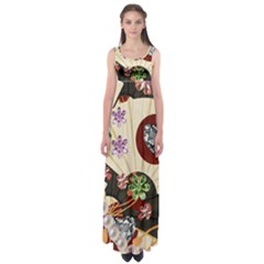 Orient Charm  Empire Waist Maxi Dress