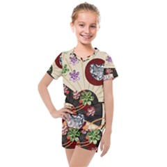 Orient Charm  Kids  Mesh Tee and Shorts Set