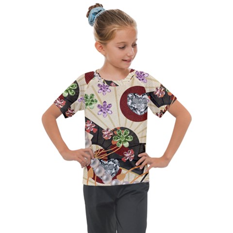 Orient Charm  Kids  Mesh Piece Tee by PollyParadiseBoutique7