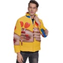 Valentine Day Lolly Candy Heart Men s Puffer Bubble Jacket Coat View3