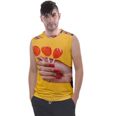 Valentine Day Lolly Candy Heart Men s Regular Tank Top by artworkshop