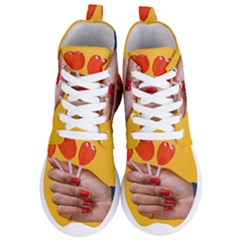 Valentine Day Lolly Candy Heart Women s Lightweight High Top Sneakers by artworkshop