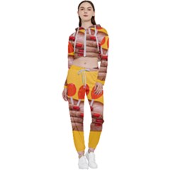 Valentine Day Lolly Candy Heart Cropped Zip Up Lounge Set by artworkshop