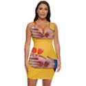 Valentine Day Lolly Candy Heart Draped Bodycon Dress View1