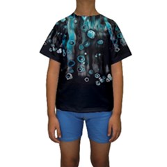 Falling Down Pattern Kids  Short Sleeve Swimwear by artworkshop