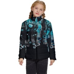 Falling Down Pattern Kids  Puffer Bubble Jacket Coat by artworkshop