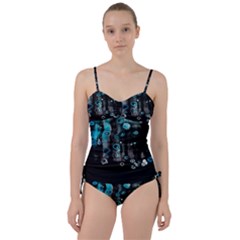 Falling Down Pattern Sweetheart Tankini Set by artworkshop