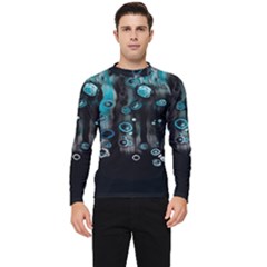 Falling Down Pattern Men s Long Sleeve Rash Guard by artworkshop