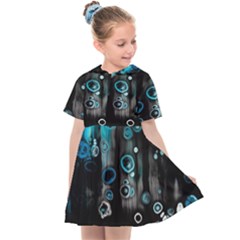 Falling Down Pattern Kids  Sailor Dress by artworkshop