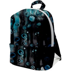 Falling Down Pattern Zip Up Backpack