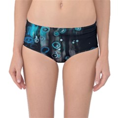 Falling Down Pattern Mid-waist Bikini Bottoms by artworkshop