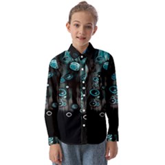 Falling Down Pattern Kids  Long Sleeve Shirt by artworkshop