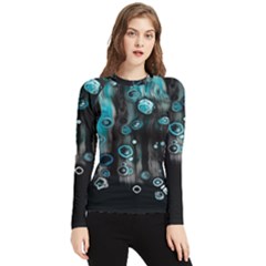 Falling Down Pattern Women s Long Sleeve Rash Guard by artworkshop