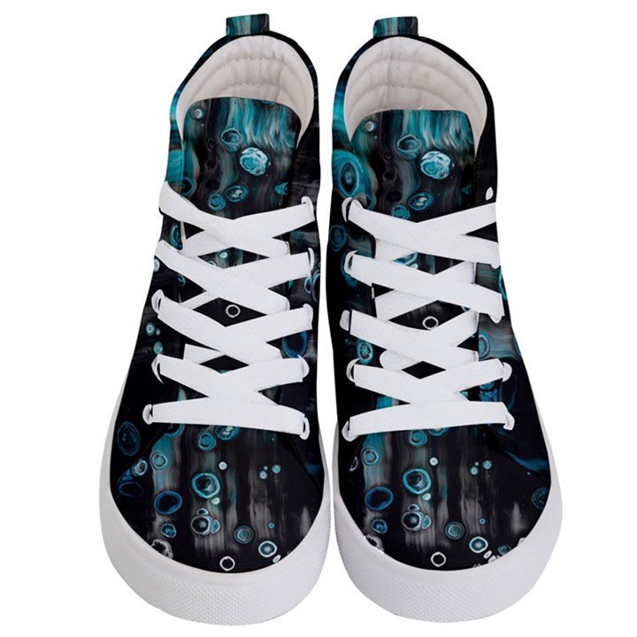 Falling Down Pattern Kids  Hi-Top Skate Sneakers