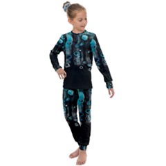 Falling Down Pattern Kids  Long Sleeve Set  by artworkshop