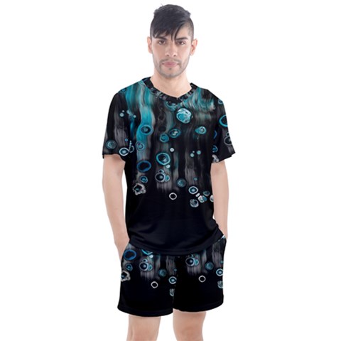 Falling Down Pattern Men s Mesh Tee And Shorts Set by artworkshop