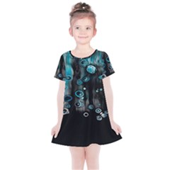 Falling Down Pattern Kids  Simple Cotton Dress by artworkshop