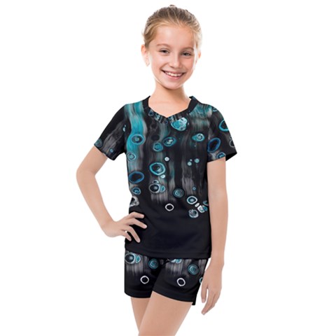 Falling Down Pattern Kids  Mesh Tee And Shorts Set by artworkshop