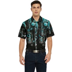 Falling Down Pattern Men s Short Sleeve Pocket Shirt  by artworkshop