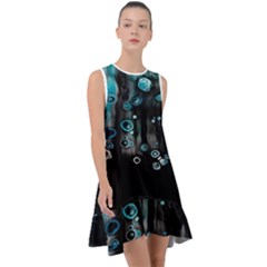 Falling Down Pattern Frill Swing Dress by artworkshop