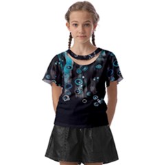 Falling Down Pattern Kids  Front Cut Tee by artworkshop