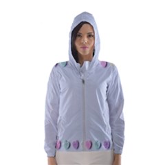 Valentine Day Heart Pattern Capsule Women s Hooded Windbreaker by artworkshop