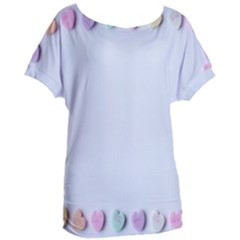 Valentine Day Heart Pattern Capsule Women s Oversized Tee by artworkshop