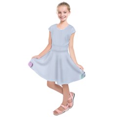 Valentine Day Heart Pattern Capsule Kids  Short Sleeve Dress by artworkshop