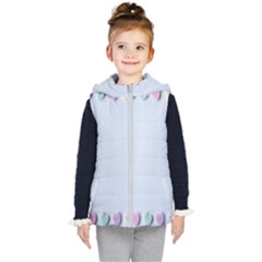 Valentine Day Heart Pattern Capsule Kids  Hooded Puffer Vest by artworkshop