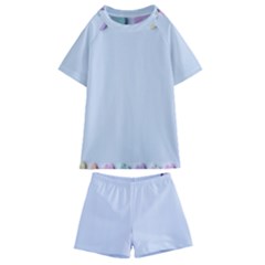 Valentine Day Heart Pattern Capsule Kids  Swim Tee And Shorts Set by artworkshop