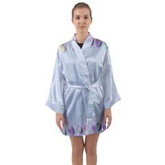 Valentine Day Heart Pattern Capsule Long Sleeve Satin Kimono by artworkshop