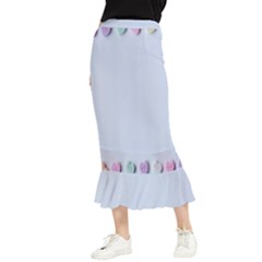 Valentine Day Heart Pattern Capsule Maxi Fishtail Chiffon Skirt by artworkshop