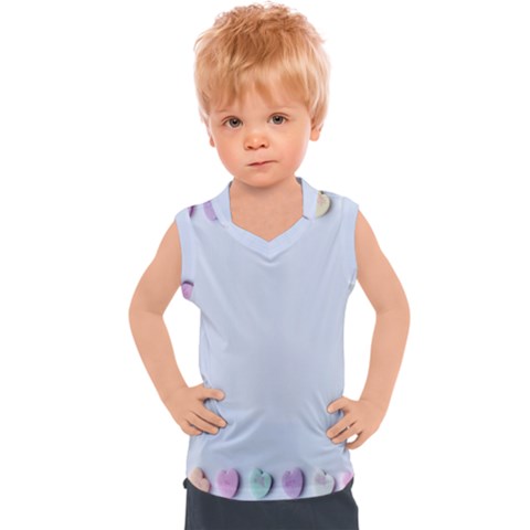 Valentine Day Heart Pattern Capsule Kids  Sport Tank Top by artworkshop