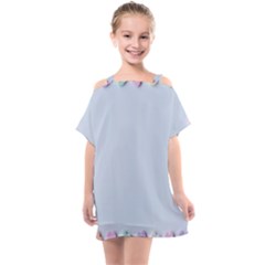 Valentine Day Heart Pattern Capsule Kids  One Piece Chiffon Dress by artworkshop