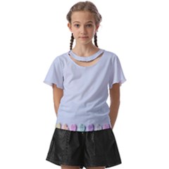 Valentine Day Heart Pattern Capsule Kids  Front Cut Tee by artworkshop