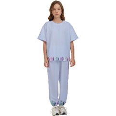 Valentine Day Heart Pattern Capsule Kids  Tee And Pants Sports Set