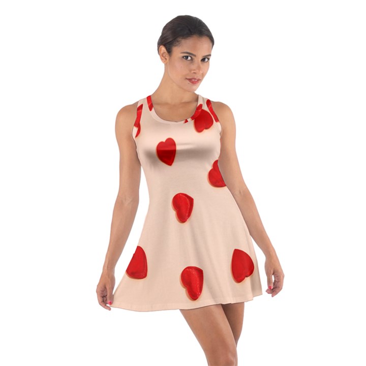 Valentine Day Pattern Logo Heart Cotton Racerback Dress