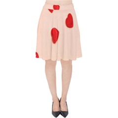 Valentine Day Pattern Logo Heart Velvet High Waist Skirt by artworkshop