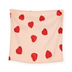 Valentine Day Pattern Logo Heart Square Tapestry (small)