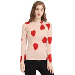 Valentine Day Pattern Logo Heart Women s Long Sleeve Rash Guard by artworkshop