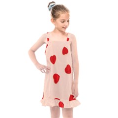 Valentine Day Pattern Logo Heart Kids  Overall Dress by artworkshop