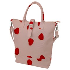 Valentine Day Pattern Logo Heart Buckle Top Tote Bag by artworkshop