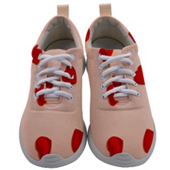 Valentine Day Pattern Logo Heart Mens Athletic Shoes by artworkshop