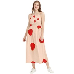 Valentine Day Pattern Logo Heart Boho Sleeveless Summer Dress by artworkshop