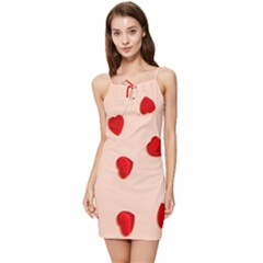 Valentine Day Pattern Logo Heart Summer Tie Front Dress by artworkshop