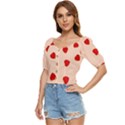 Valentine Day Pattern Logo Heart Button up blouse View2