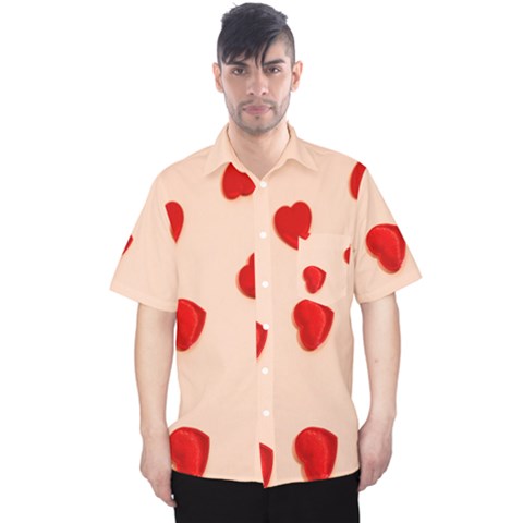 Valentine Day Pattern Logo Heart Men s Hawaii Shirt by artworkshop