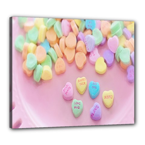 Valentine Day Heart Capsule Canvas 24  X 20  (stretched) by artworkshop